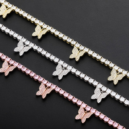 Butterfly tennis chain 4mm is a custom jewelry item with fast reliable shipping
